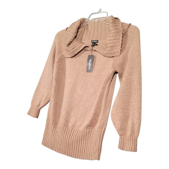 NWT Boohoo Mocha Lounge Top Soft Rib Knit Cozy Relaxed Fit Size M  Trendy Casual - Picture 11 of 14